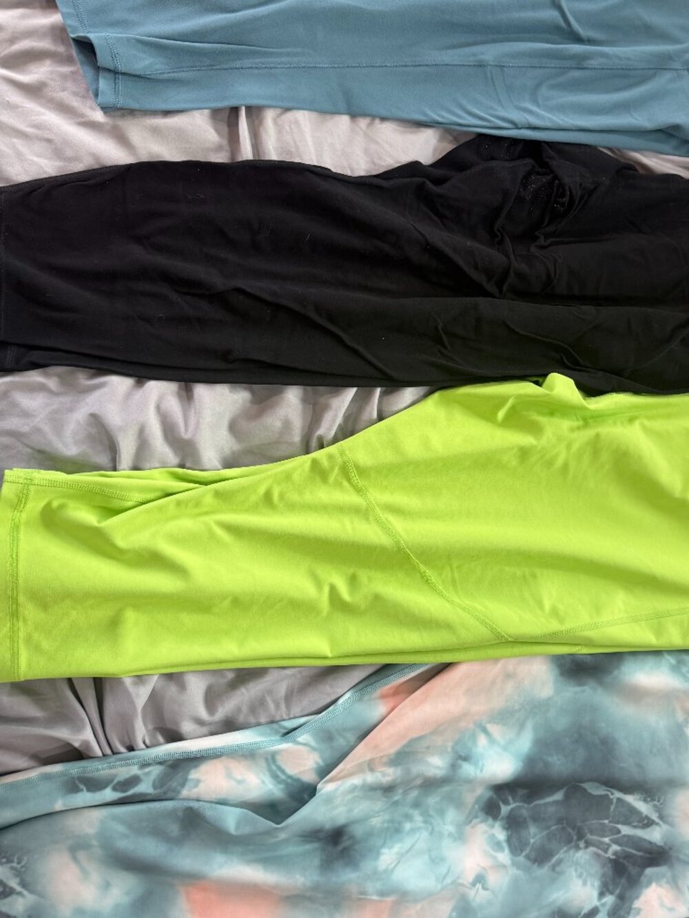 **Title:** Plus Size 3X Leggings Lot of 4 – 3 Athleta + Lime Green Pair